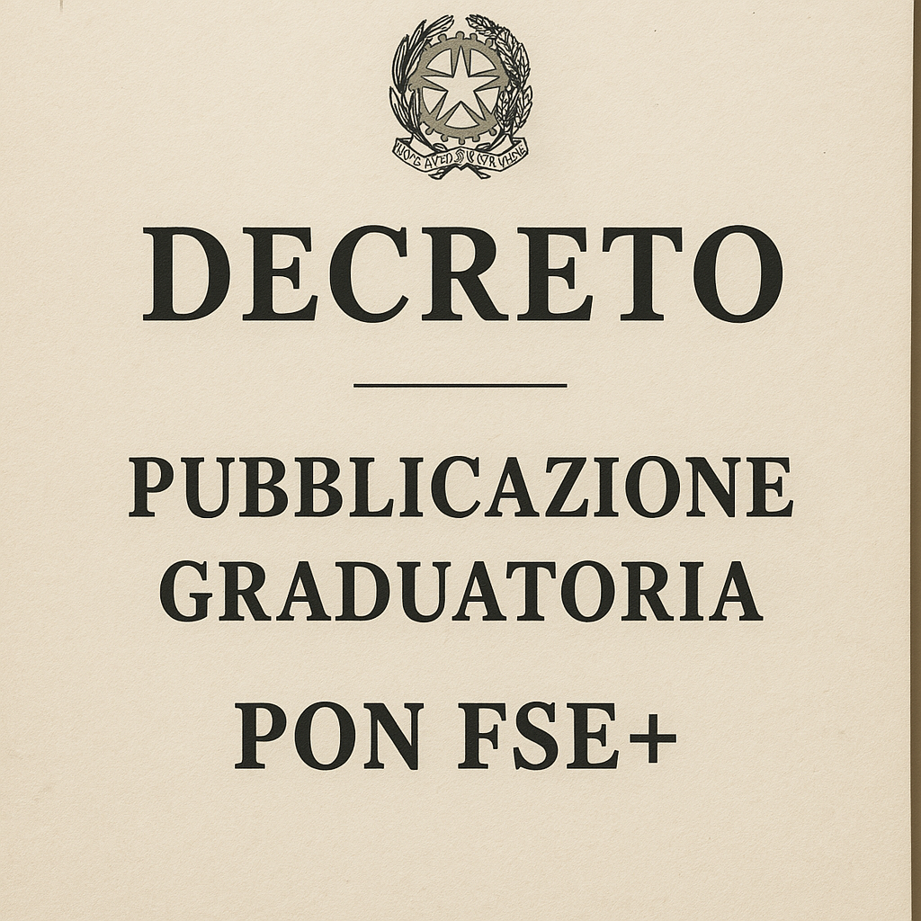 Decreto graduatoria avviso n.345 - PON FSE+ Percorsi educativi e formativi Estivi FSEPNBA-2025-39